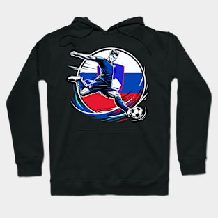 Dynamic Slovenia Soccer Star in Action - Vector Design Hoodie